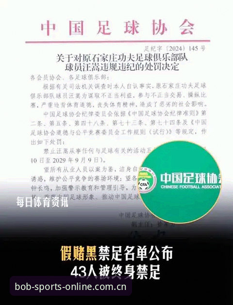 BOB半岛体育手机版 深度揭秘:足协第三批禁足名单背后的足球乱象与行业反思